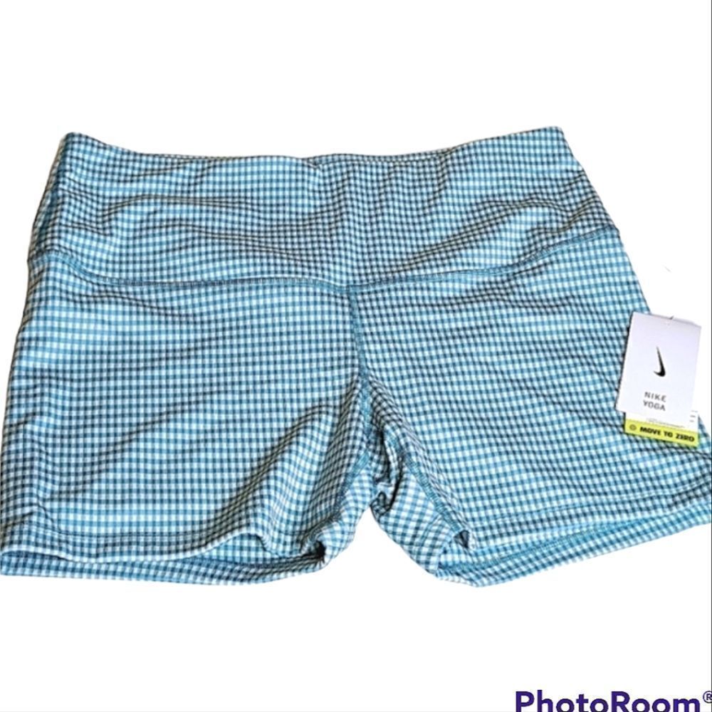 Nike Yoga Aqua High Rise Wide Waistband Stretch Shorts size 1X